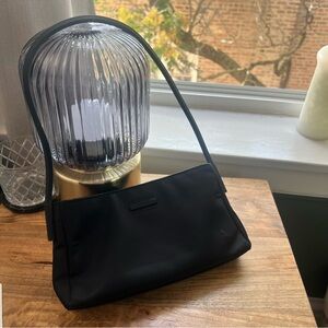 Black nylon shoulder bag